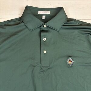 Peter Millar Summer Comfort Polo Shirt Mens M Green Coldstream Country Club Golf